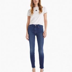 Mother Denim Looker High Waisted Ankle Fray in “Home Movies”